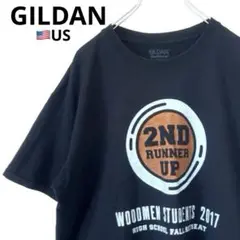 US古着★GILDANギルダン プリントT ブラック L