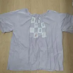 SM2サマンサモスモス半袖刺繍綿100%フリーサイズラベンダー