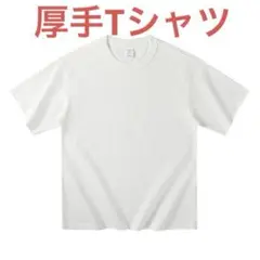 Mサイズ　白　半袖　ラウンドネック　無地　夏　厚手 ホワイト　新品　綿