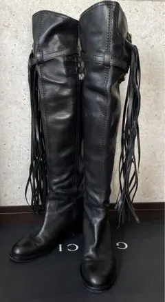 GUCCIフリンジロングブーツ