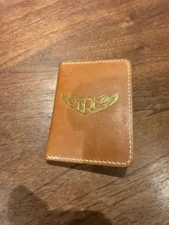 rrl ブラウンレザー パスケース 翼のロゴ付き