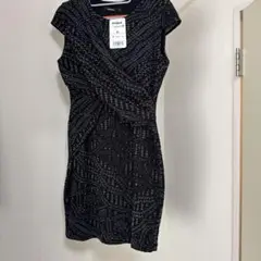 Desigual ラップワンピース Mサイズ 黒/白