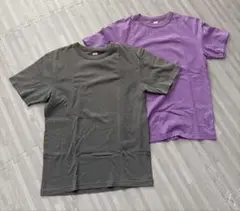 UNIQLO U クルーネックTシャツ Mサイズ グレー パープル 2枚セット