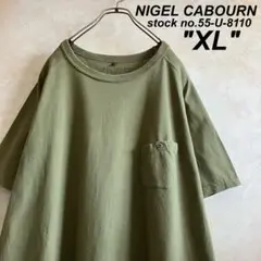ナイジェルケーボン ラグラン ポケットtシャツ カーキ 52 XL