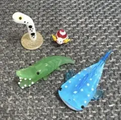 ガラス細工　海の生き物　置物