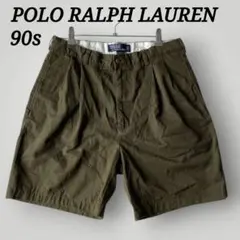 美品 90s ポロ ラルフローレン ツータック ショート パンツ ハモンド