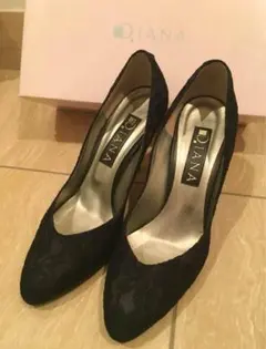 DIANA ブラック 黒レース パンプスハイヒール