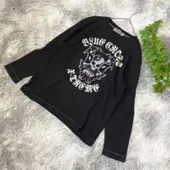 ブルークロス レディース 長袖 ドクロtシャツ 黒 S