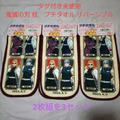 タグ付き未使用✨鬼滅の刃 柱　プチタオル リバーシブル2枚組を3セット