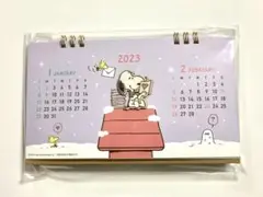 2023年 スヌーピー ウッドパーツ 卓上カレンダー
