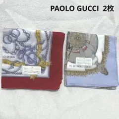 PAOLO GUCCI パオログッチ　ハンカチ2枚セット　スカーフ柄　未使用
