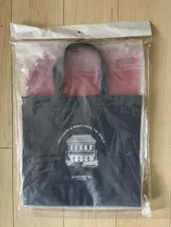 明治屋 キタムラ 保冷巾着付 ショッピングバッグ エコバッグ ネイビー xレッド