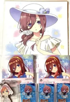 五等分の花嫁　中野三玖　ラバスト　色紙　キャンバスボード　ミニアクスタ　7点