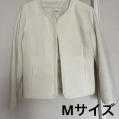 te chi chi 白　ラメ　ツイード　薄手　ジャケット　スーツ　お呼ばれ