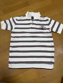ラルフローレン　ストライプポロシャツ（ジッパー付き）サイズ7（130～140）