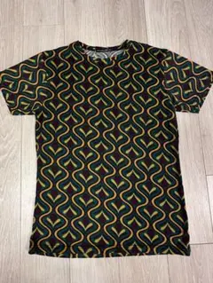 MAZIRU GOLD パターンプリント Tシャツ