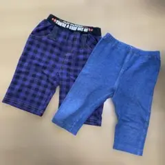 紫と青の半ズボン　100cm ２点セット