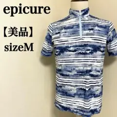 【美品】エピキュール　ハーフジップサイドスリットスポーツゴルフウエア