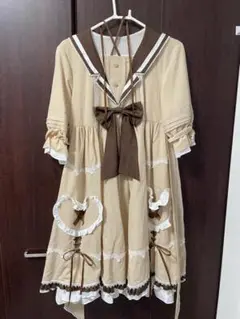 スイーツパーティー クッキー セーラー襟ロリータワンピース