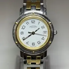 ☆電池交換済み☆ エルメス コンビ CL4.220 クリッパー 純正ベルト