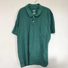Vintage 00s アメリカ古着 ボーダー レトロ グリーン レア 古着