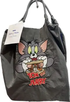 【新品】Ball & Chain エコバッグ　トムとジェリー Ｍサイズ　グレー