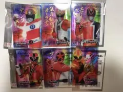 全スーパー戦隊展　箔押しクリアカード　6枚セット