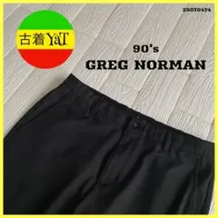 90s GREG NORMANヴィンテージスラックスパンツUS古着ブラック