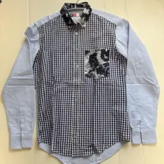 【ほぼ新品】MSGM チェック柄 長袖シャツ 37/14.5