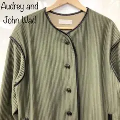 【Audrey and John Wad】パイピングジャカードストライプブルゾン