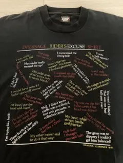 80's USA製 Screen Starsボディ 馬術Tシャツ XL 黒