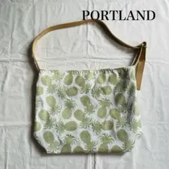 PORTLAND ポートランド　ショルダーバッグ　パイナップル柄　通勤　旅行　海