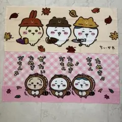 【新品未使用】しまむら　ちいかわ　２枚組　フェイスタオル　たぬきだもん