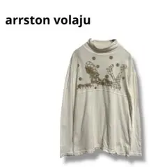 【アーストン ボラージュ】ハイネック　カットソー　ロンT コットン　ホワイト