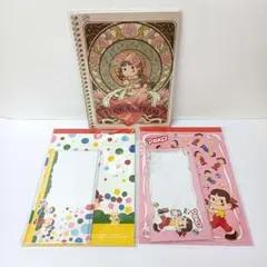 不二家　ペコちゃん　B5リングノート　レターセット　計3点セット