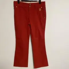 EDWIN エドウィン ゴルフ カジュアル 赤 パンツ 金色ボタン付き L