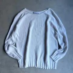 美品✨クルチアーニ ニット クルーネック コットン100% 現行タグ 長袖 白