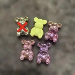 クマ型プラスチックパーツ5個セット