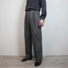 haggar ダブル２タックスラックスパンツ ストレート グレー/YW9