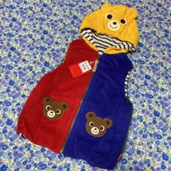 新品 ミキハウス リバーシブルベスト なりきりプッチー