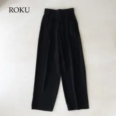 6(ROKU) GEORGETTE TUCK PANTS 34 タックパンツ