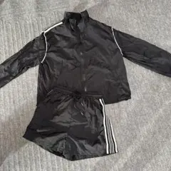 ブラック　シャカシャカ上下セットアップ