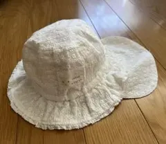 【送料込み】美品coeur a coeur レースのコットンハット 50サイズ