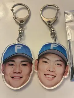 日本ハムファイターズシークレットフェイスDEキーホルダー　清宮幸太郎　野村祐希