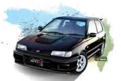【額入り2Lイラスト】NISSAN PULSAR GTI R 1992 3色