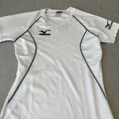 Mizuno ホワイト Vネックシャツ