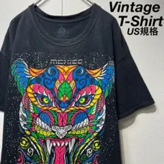 【US規格】希少 MEXICO Cancun プリント Tシャツ ブラック L
