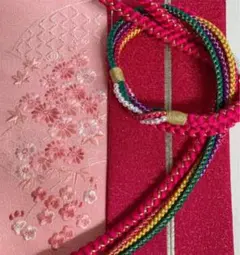 今週SALE❣️振袖用重ね衿 飾り付き帯締め 刺繍半衿 成人式 卒業式