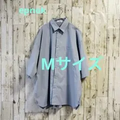 epnok オーバーサイズ シャツ 半袖 ドロップショルダー ライトブルー