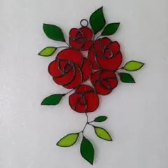 ステンドグラスハンドメイド　ばら
